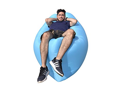ART FIRE Inflatable Lounger Air Sofa Chair Portable Hammock Bed Couch Lazy Bag with Carry Bag Ideal for Indoor or Outdoor Hangout for Picnics,Garden,Camping, Hiking and Beach Parties