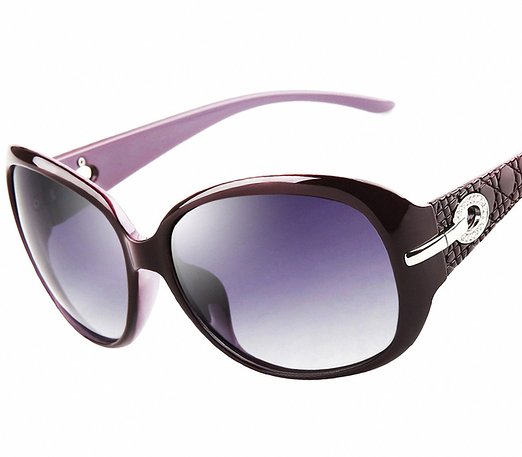 ATTCL 2015 Women Polarized UV400 Sunglasses Fashion Plaid Oversized Sunglasses