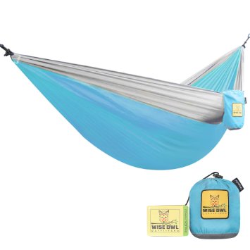 HAMMOCK SUPER SALE - The Ultimate Single Hammocks - Top Quality Camp Gear Thats Great For Camping Backpacking Survival and Travel - Portable Lightweight Heavy Duty Parachute Nylon With Ropes and Carabiners Included