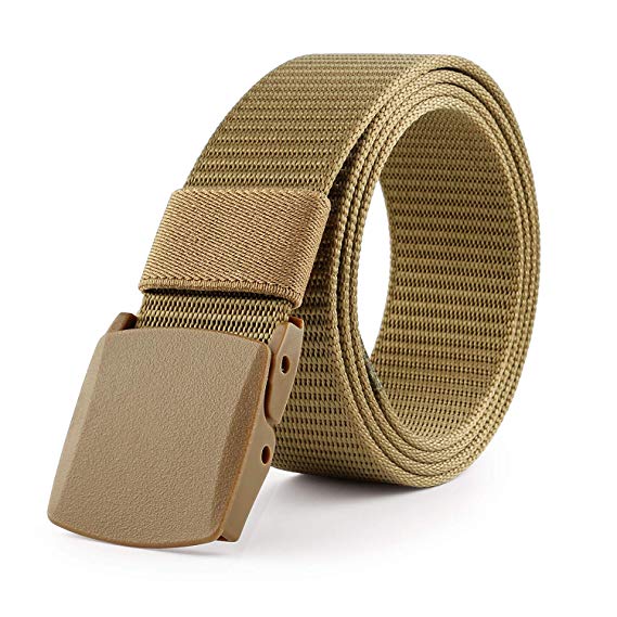 JasGood Nylon Canvas Breathable Military Tactical Men Waist Belt with Plastic Buckle
