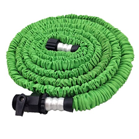 2017 Newest FlatLED Garden Water Hose, 75Ft Green Collapsible Flexible Expanding Retractable Automatically Without Spray Nozzle