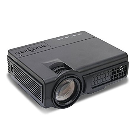 Mlison Video Projector 2000 Lumens Home Cinema Theater Multimedia Projector, Support 1080P HD   HD PC USB HDMI AV VGA