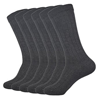 Enerwear Men's Outlast Flat Knit Autumn Casual Dress Socks Pack of 6
