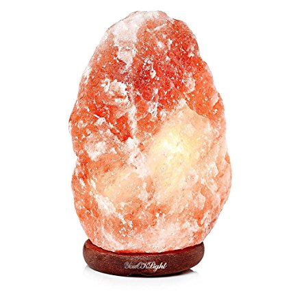 YouOKLight (6-8 Inch, 2KG) Himalayan Glow Hand Carved Natural Crystal Salt Lamp With Neem Wood Base, Bulb And Dimmer Control