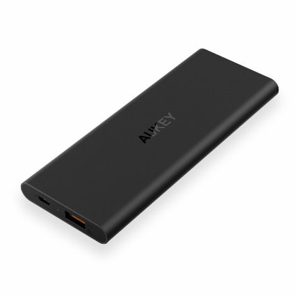 AUKEY Portable 6000mAh Charger External Battery Power Bank Compatible with Qualcomm Quick Charge 20 and AiPower Adaptive Charging Technology for iPhone 6S 6 6Plus and more - Black