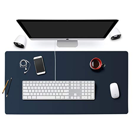 PU Leather Lager Mouse Pad Mat Desk Pad Protecter- 23.6"11.8" Ultra-Smooth Waterproof Large Pad Writing Gaming Desk Pad No Slip