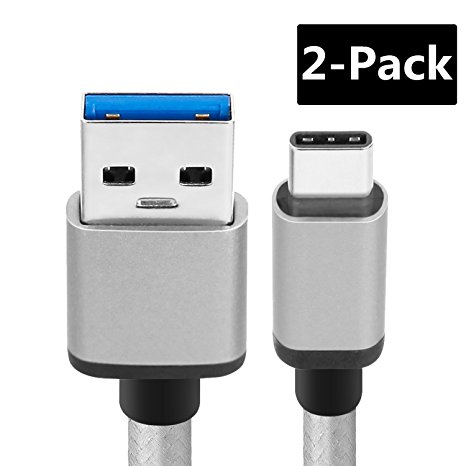 Samsung Galaxy S8 / S8 Plus Fast Charger Cable, BeneStellar 2-Pack 5ft / 1.5m Reversible USB 3.1 Type C High-speed Nylon Braided cord for Note 8, Galaxy S8, LG G6 / G5, Google Pixel and More