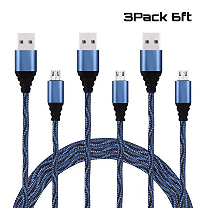 Roderick Pigeon28 Micro USB Cable, 55 Micro USB to USB Android Charger Cable, Fast Sync Charger Cord for Android/Windows/MP3/PS4/Camera and Other Device - Dark Blue
