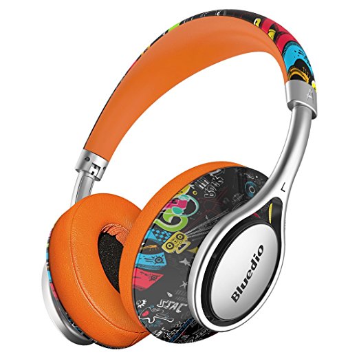 Bluedio A (Air) Lightweight Stylish Stereo Wireless Bluetooth Headphones with Mic (Doodle)