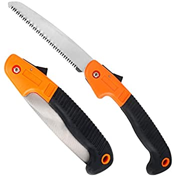 Wessben Hand Saw Folding Pruning Saw With Gear Lock for Security - Ergonomic No-Slip Handle