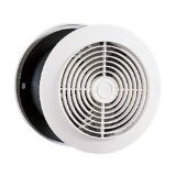 Broan 512 6-Inch Room-to-Room Utility Fan 8-Inch Round Plastic Grille