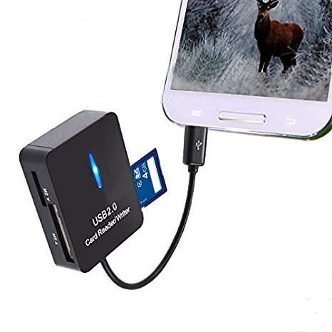 Juslink Trail/ Scouting/ Game Camera Viewer for Android Devices, Micro Usb Connection, Reads SD/micro SD/mini SD/MS/M2 Cards for Hunting and Game Camera Card Reader
