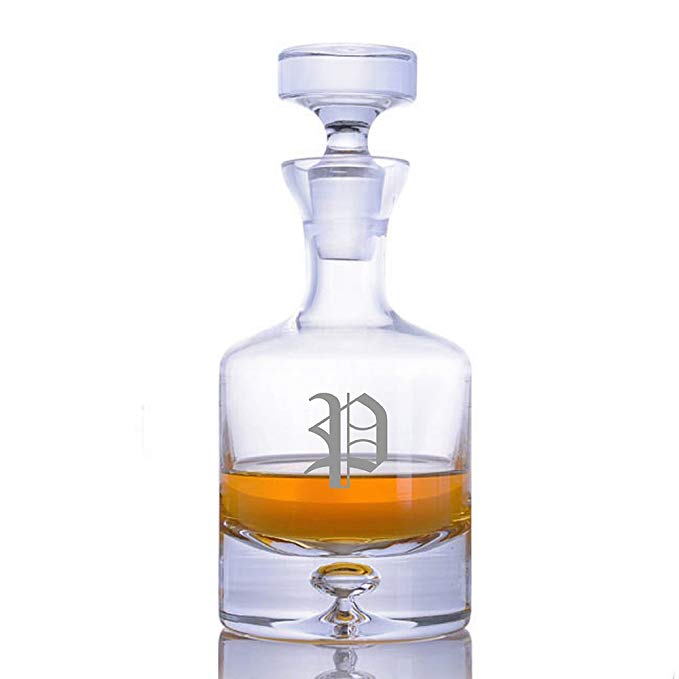Personalized Ravenscroft Lead-free Crystal Whiskey and Liquor Taylor Decanter Engraved & Monogrammed - Great Holiday & Christmas Gift!
