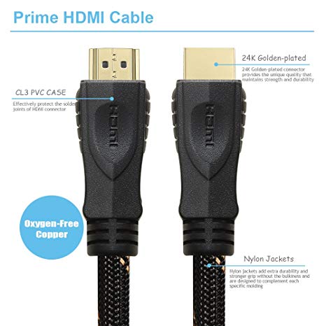 Million High Speed Ultra HDMI Cable 15 Feet (4.6m) with Ethernet 26AWG - HDMI 2.0 Professional Support 4K 3D 2160P 1440P - Audio Return Channel (ARC)