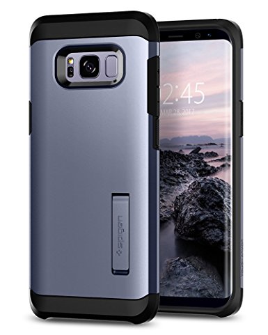 Galaxy S8 Case, Spigen Tough Armor with Kickstand - Extreme Heavy Duty Protection and Air Cushion Technology for Samsung Galaxy S8 (2017) - Orchid Gray