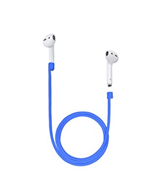 Hoot² AirPods Strap Exclusive for Apple iPhone 7 and iPhone 7 Plus, Air Pods Strap Silicone Elastic Connector for Apple Airpods, Blue
