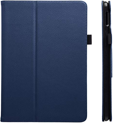 AmazonBasics iPad PU Leather Case Auto Wake/Sleep Cover, Navy, 9.7"