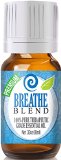 Breathe Blend 100 Pure Best Therapeutic Grade Essential Oil - 10ml - Peppermint Rosemary Lemon Eucalyptus - Comparable to Doterra Breathe Young Living Raven Edens Exhale Inhale Respiratory and Sinus Relief - Breathe Easy  Easier