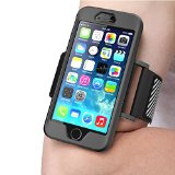 iPhone 6 Armband SUPCASE Apple iPhone 6 Armband 47 inch Easy Fitting Sport Running Armband with Premium Flexible Case Combo for iPhone 6 Case Not Fit iPhone 6 Plus 55 inch Black