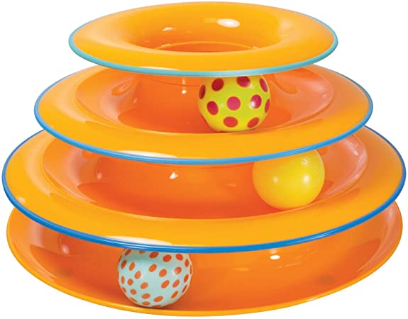 Petstages Cat Tracks Cat Toy - Fun Levels of Interactive Play - Circle Track with Moving Balls Satisfies Kitty’s Hunting, Chasing and Exercising Needs