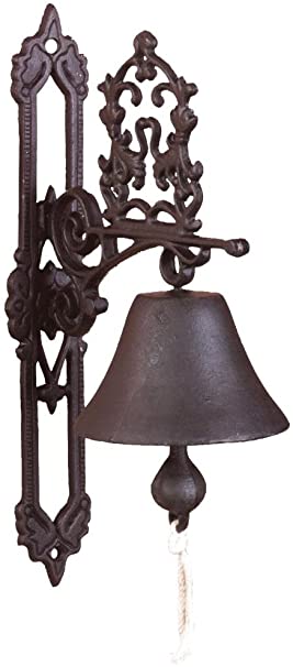 Esschert Design Classic Style Antique Cast Iron Doorbell, Brown