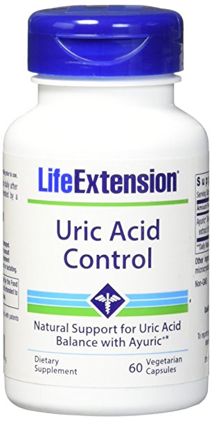 Life Extension Uric Acid Control Vegetarian Capsules, 60 Count