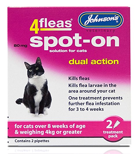 4Fleas Dual Action Spot On For Cats and Kittens - New Product (Cats Over 4kg)
