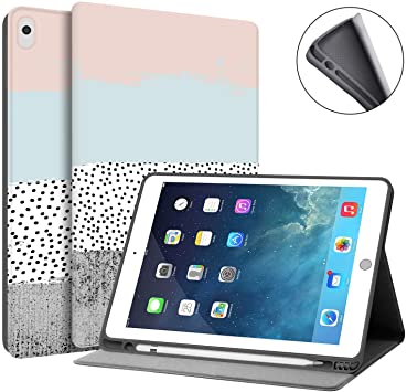 Huasiru Painting Case for iPad Air 10.5 inches (3rd Gen) 2019 / iPad Pro 10.5 inches 2017 - Built-in Pencil Holder, Colors