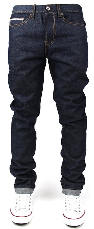 Kaydenk Selvedge Roll up Tapered Fit Mens Raw Denim