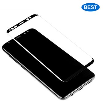 Samsung Galaxy S8 Plus Screen Protector TANAAB [9H Glass][Case Friendly][3D Curved Protection][Ultra HD][Anti-Bubble] - Black