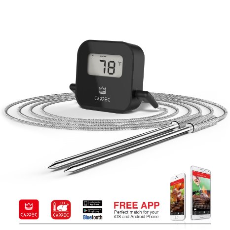Cappec's Bluetooth Wireless BBQ Thermometer - Smoker Friendly