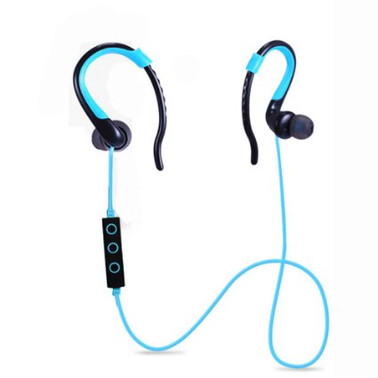 Wireless In-Ear Headphone Professional Sport Bluetooth Earbuds with Mic Superb Stereo Sound Headset Sweatproof Easy Pairing all Android and iPhone ipad and computers with Bluetooth devices Blue