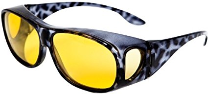 OPTICAID NIGHT SIGHT POLARISED NIGHT DRIVING OVER GLASSES, DESIGNED TO BE WORN OVER PRESCRIPTION EYEWEAR BY OPTICAID