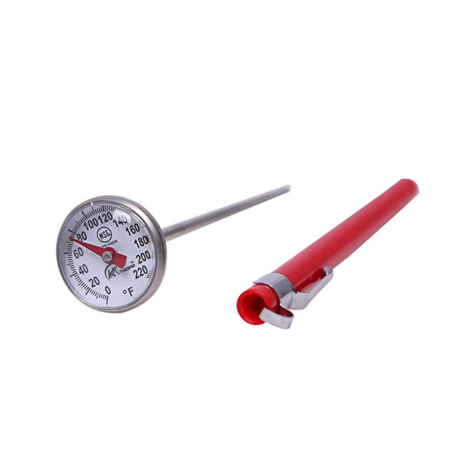 KT THERMO Instant Read 1-Inch Dial Thermometer,Best For The Coffee Drinks,Chocolate Milk Foam