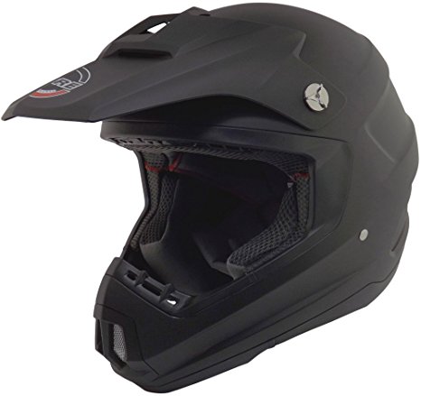 Core Helmets MX-1 Off-Road Helmet (Flat Black, Large)