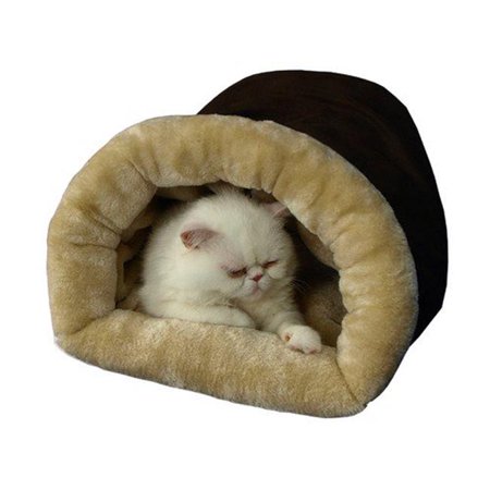 C15HKF-MH Armarkat Pet Bed Cat Bed 22 x 10 x 14 - Mocha & beige