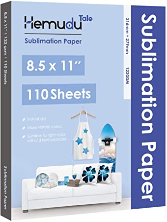 Hemudu Tale Sublimation Paper 8.5x11” Heat Transfer Paper Compatible with Any inkjet Printer with Sublimation Ink DIY Gift 110 Sheets