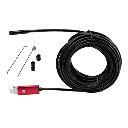 Powstro USB Endoscope Inspection Camera,10m/33ft 2 in 1 Waterproof Wire Camera 8mm HD 720p Micro Tube Camera Digital Inspection Camera Snake Camera