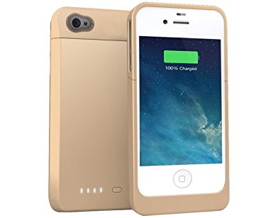 UNU Power DX External Protective Battery Case for iPhone 4s/4 - Retail Packaging - Gold