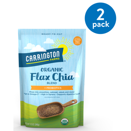 (2 Pack) Carrington Farms Flax Chia Seed Blend, 12.0 Oz