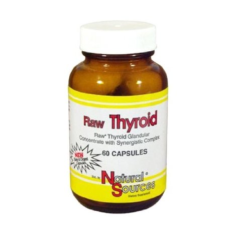 Natural Sources Raw Thyroid Tablets, 60 Count