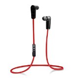 Jarv NMotion Sport Wireless Bluetooth 40 Stereo EarbudsHeadphones with In-Line Microphone  Red
