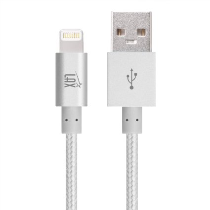 LAX Apple Certified 1 Year Warranty iPhone Lightning Cable 4 FT Long for iPhone 5 5S 6 6s 6S iPad Air iPad mini Silver