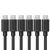Anker 6-Pack Premium 1ft Micro USB Cables High Speed USB 20 A Male to Micro B Sync and Charge Cables for Android Samsung HTC Motorola Nokia and More Black
