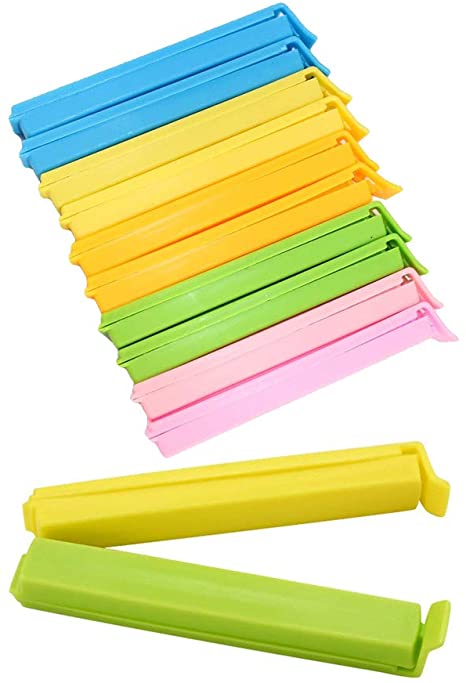 20-pc Bag Clips Sealer, Assorted Colors, Food Sealing Clips