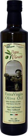 Family Made 100 NEW 2016 HARVEST Olive Oil  Extra Virgin First Cold Pressed Single Source Sicily Italy No After Taste Fruity Raw Unfiltered Unrefined Large 169 Fl Oz - Papa Vince