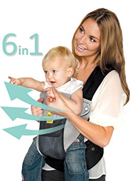 SIX-Position, 360° Ergonomic Baby & Child Carrier by LILLEbaby – The COMPLETE Airflow (Grey/Silver)