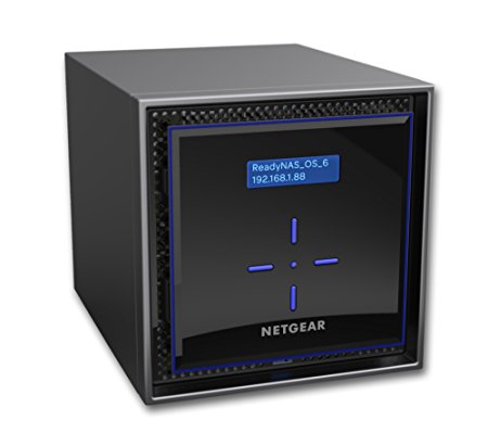 NETGEAR ReadyNAS 4-Bay High Performance Network Attached Storage, Diskless, 40TB Capacity, Intel 1.5GHz Dual Core Processor, 2GB RAM (RN42400-100NES)