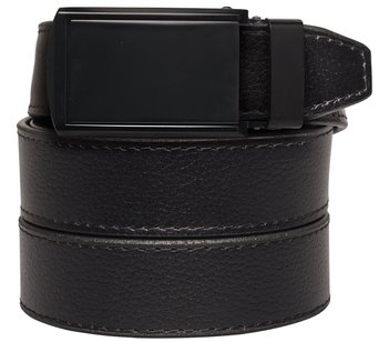 SlideBelts Men's Matte Black Leather Ratchet Belt - Custom Fit