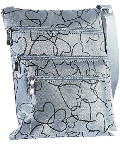 Suvelle Heart Crossbody Bag, Everyday Swingpack Travel Purse, Messenger Handbag #603